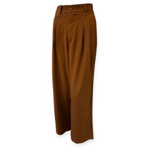 Brown Wide-Leg Trousers